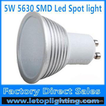 2013 Hot selling GU10 base  5W 5630 SMD led spot light